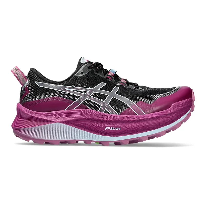 Women's Asics Trabuco Max 3, Black/Light Blue, 10 B Medium