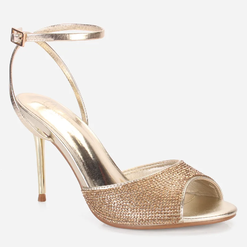 Women's ""BILLAROS"" Shimmery Stiletto Evening Sandals