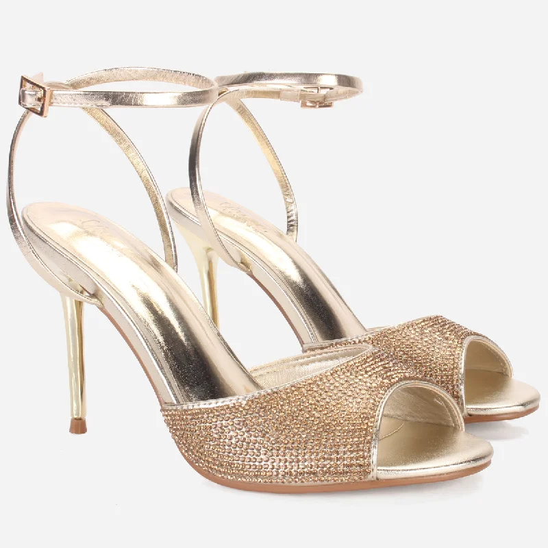 Women's ""BILLAROS"" Shimmery Stiletto Evening Sandals