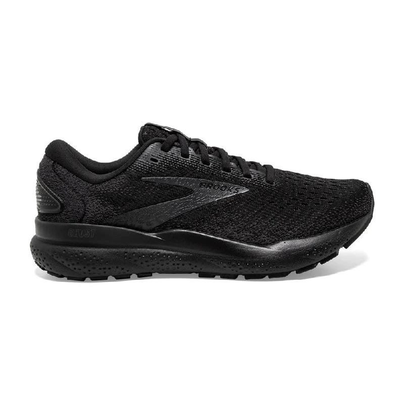 Women's Brooks Ghost 16, Black/Black/Ebony, 10.5 2E Extra Wide