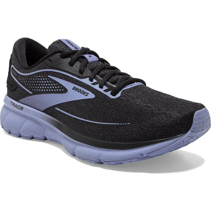 Women's Brooks Trace 2, Black/Pearl/Purple, 6 B Medium