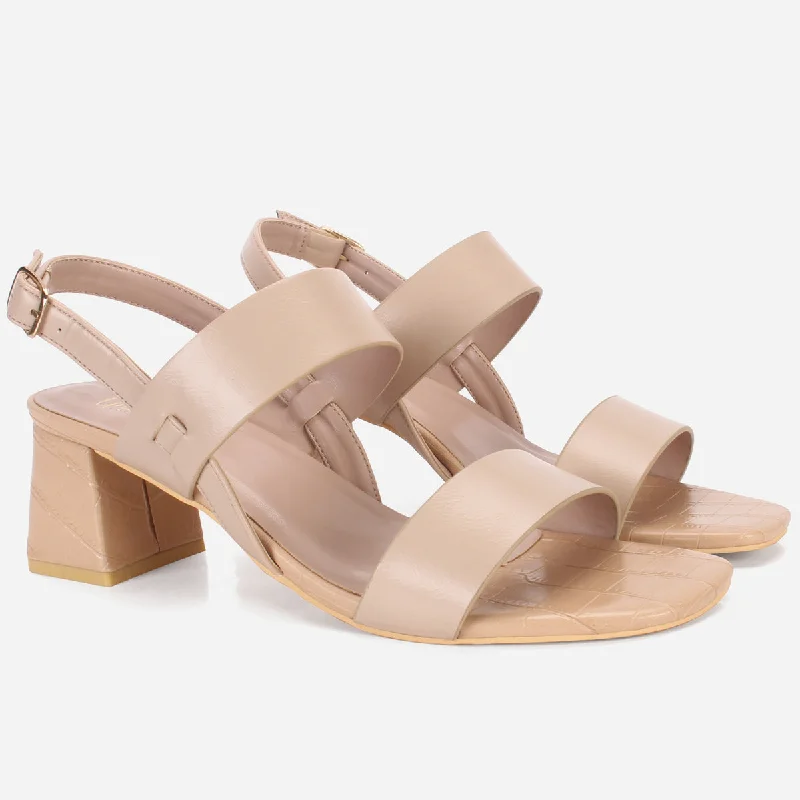 Women's ""MOIERA"" Block Heeled Open Toe Sandals