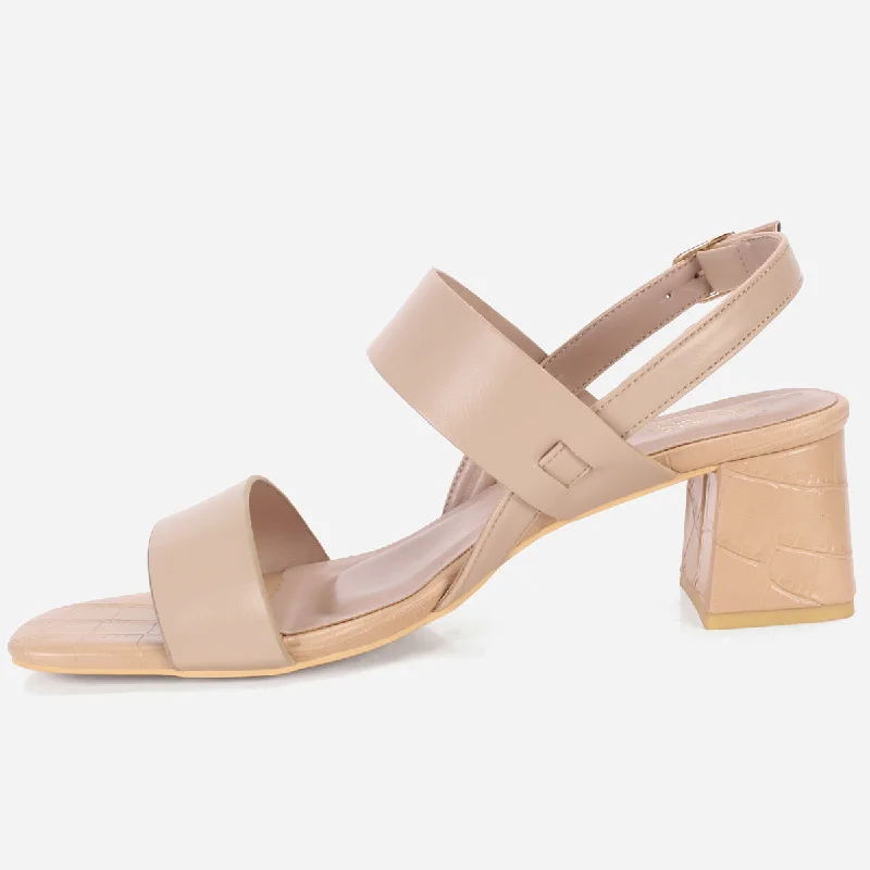 Women's ""MOIERA"" Block Heeled Open Toe Sandals