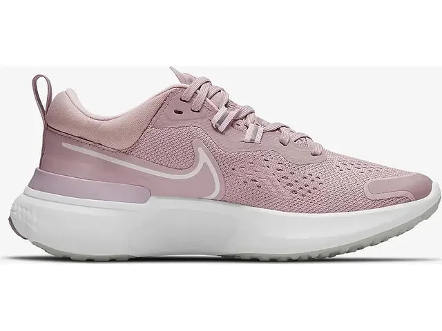 Women's Nike React Miler 2, Plum Chalk/White-Pink Foam, 10 B Medium