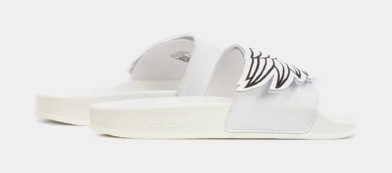 Jeremy Scott Monogram Adilette Wings Slides Mens Sandals (White)