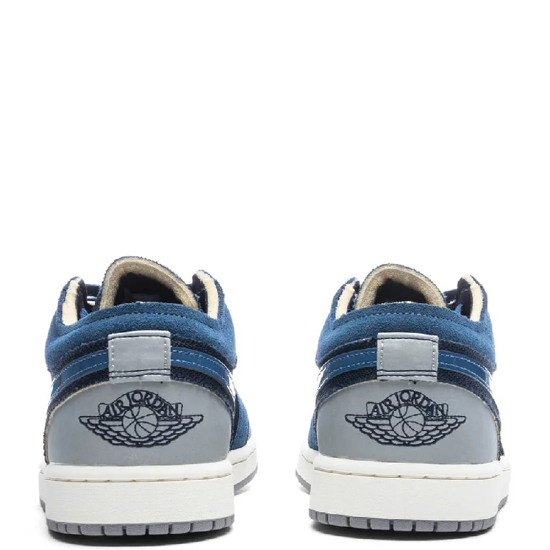 Air Jordan 1 Low SE Craft (GS) - Obsidian/Ashen Slate/French Blue