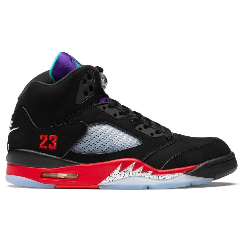 Air Jordan 5 Retro ""Top 3"" - Black/New Emerald/Fire Red/Grape Ice