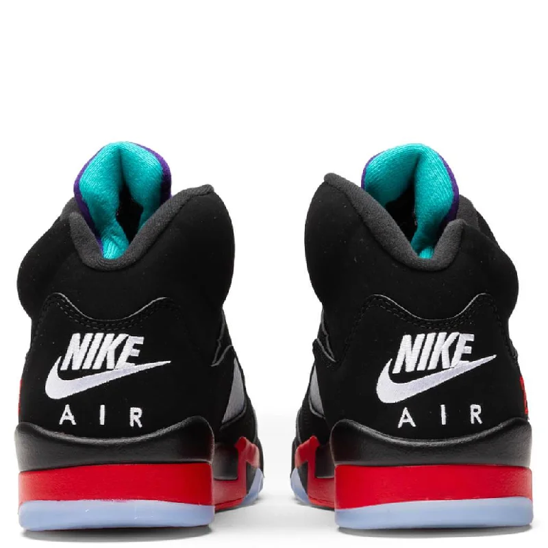 Air Jordan 5 Retro ""Top 3"" - Black/New Emerald/Fire Red/Grape Ice