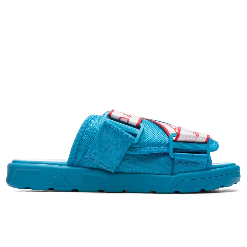 Logo Tape Kalpi Sandals - Blue Peacock/Red Toreador