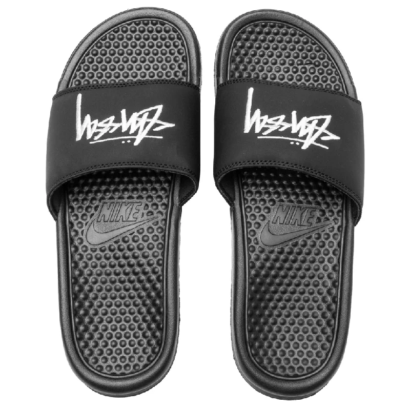 Nike x Stussy Benassi - Black/Sail