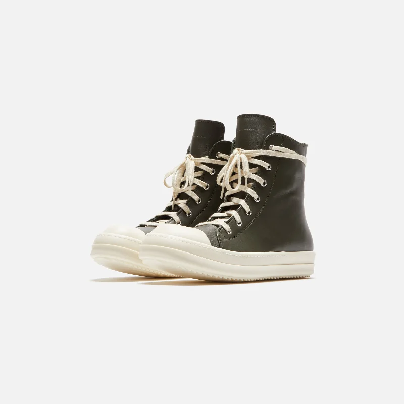 Rick Owens Scarpe in Pelle Sneakers - Forest / Milk / Milk