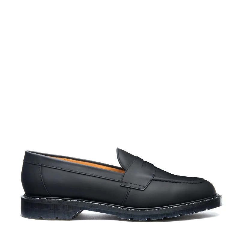 Black Greasy Penny Loafer