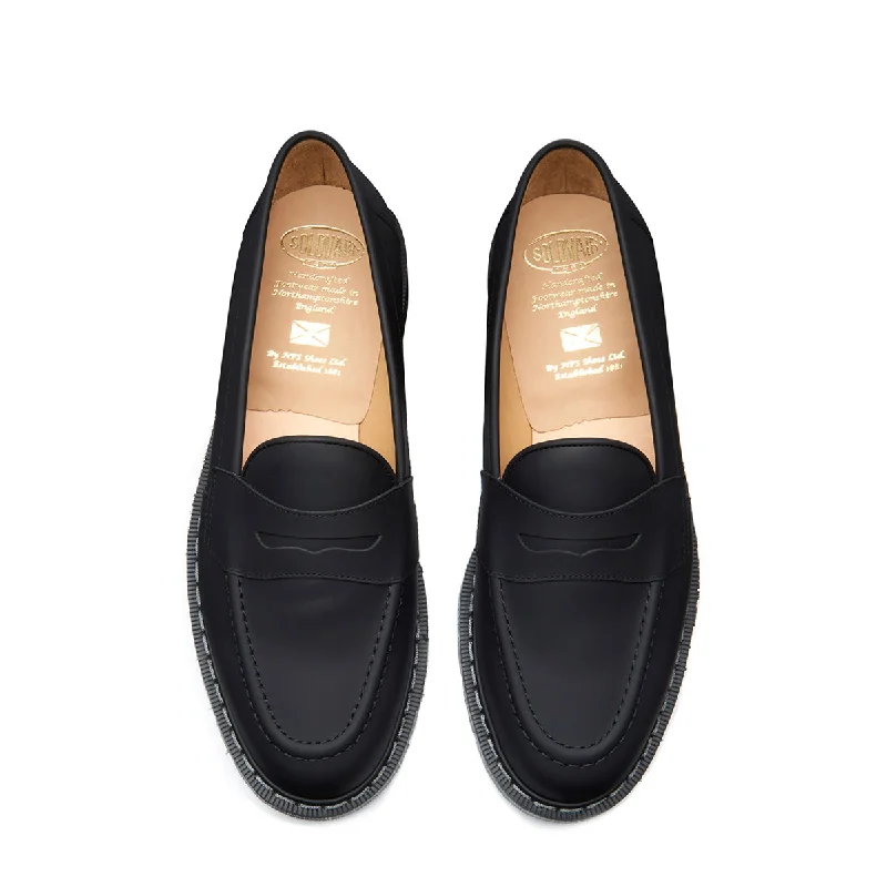 Black Greasy Penny Loafer