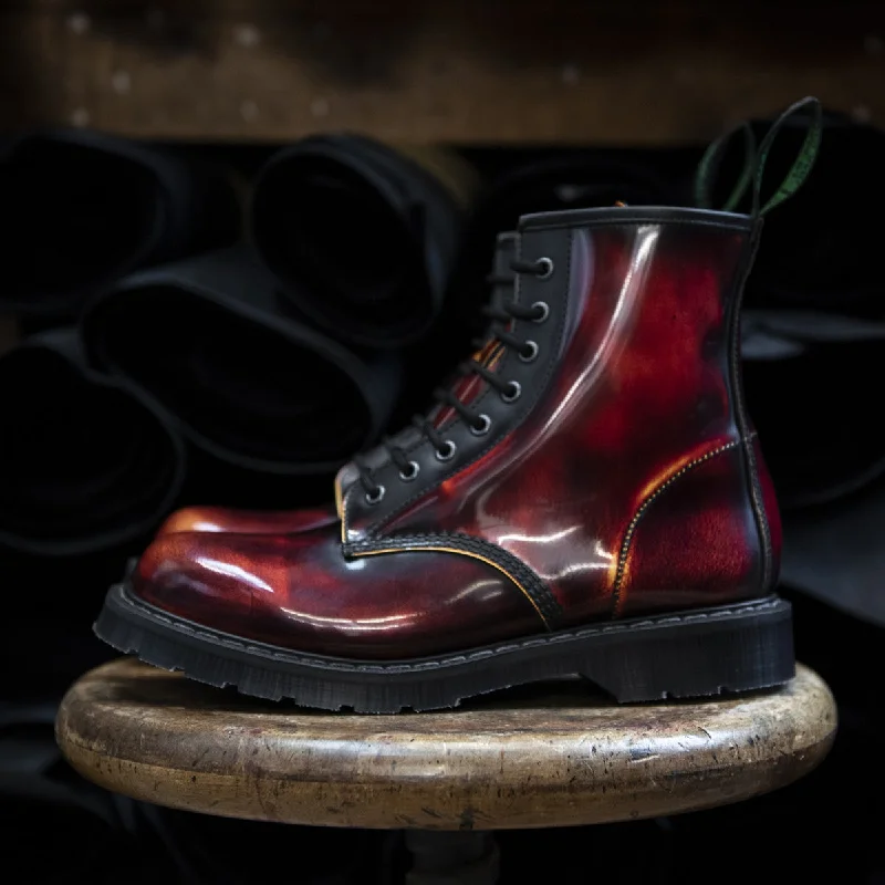 Flame Rub-Off 8 Eye Derby Boot