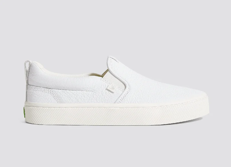 SLIP-ON White Premium Leather Sneaker Women