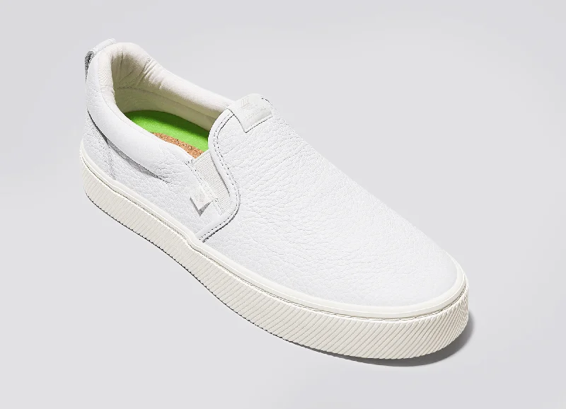 SLIP-ON White Premium Leather Sneaker Women