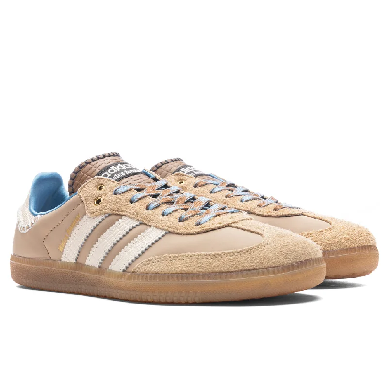 Wales Bonner x Adidas Nylon Samba - Wonder White/Ash Blue