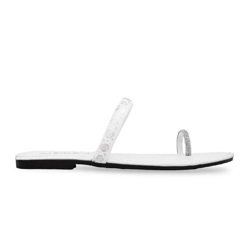 White Casual Chappal CL1651